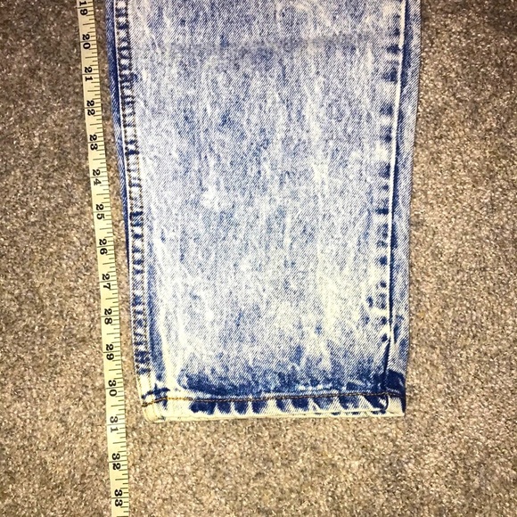 Vintage 90s Levi’s 550 Orange Tab Acid Wash Jeans / Made in USA / 38x32 - Picture 5 of 11